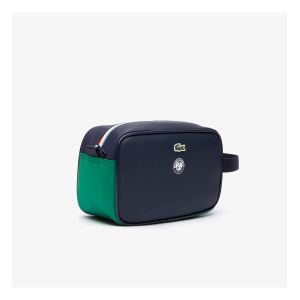 Image de Lacoste Trousse de toilette zippée en nylon - Edition Roland Garros - Coloris Bleu Marine