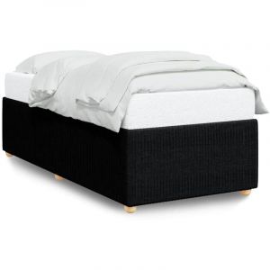 VidaXL Cadre de lit Noir 90x190 cm Tissu