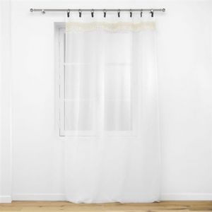 Rideau Voilage &agrave; Anneaux "Anissa" 140x240cm Blanc