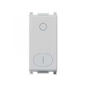 Vimar 14015 Interrupteur 2P 16 AX 250 V~, éclairable, touche remplaçable, maxi 200 W pour lampes autoballastées (CEI 60669-1:2017), série Plana, blanc