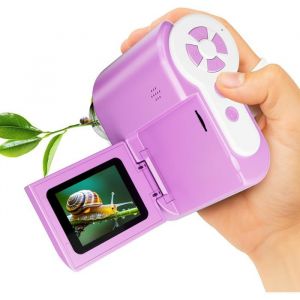 USCAMEL Microscope Num&eacute;rique Enfant 1000X, &Eacute;cran HD 2", LED, Carte SD 32G, Outil &Eacute;ducatif 7-12 Ans.