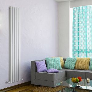 Hudson Reed TDRWSP22 - Radiateur vertical Delta design en Acier 1780 x 350 mm Double Rang