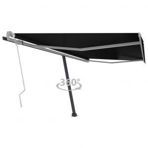 VidaXL Auvent Manuel R¿¿Tractable Sur Pied 400x300 Cm Anthracite