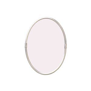 Decoclico - Miroir ovale en laiton argenté 57 x 41,5 cm - Chaumont - Argent