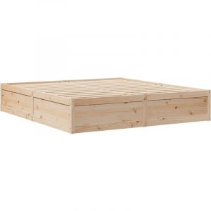 VidaXL Cadre De Lit 200x200 Cm Bois De Pin Massif