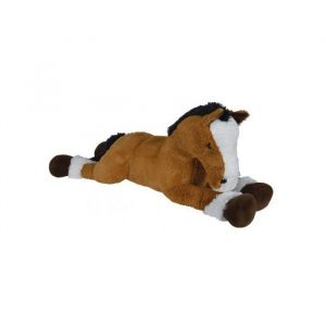 Image de Cheval couche géant brun 110cm - peluche géante : cheval 1 mètre 10 - set doudou enfant xl + 1 carte tigre