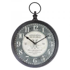 Image de Horloge Murale Vintage "Gousset" 40cm Gris Prix