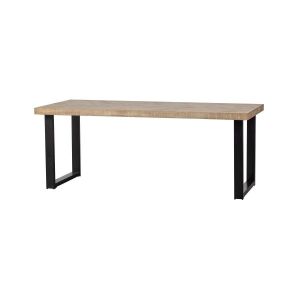 Woood Table à manger 90x200cm en bois et métal PUPULE
