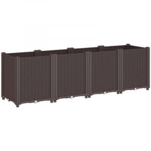 VidaXL Jardinière marron 160x40x53 cm polypropylène