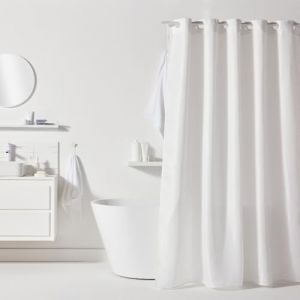 Today Rideau de Douche gauffré 180/200 Polyester White Utility