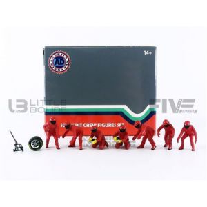 Image de American Diorama Voiture Miniature de Collection 1-43 - FIGURINES F1 Pit Crew Figures Set 2 Team Red - Red - 38385