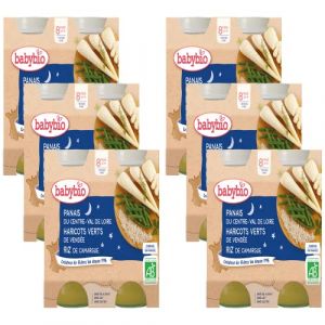 Image de BabyBio Pot Bonne Nuit Panais Haricots verts Riz - 2 x 200g - Lot de 6