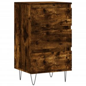 VidaXL Buffet,Meuble de Rangement chêne fumé 40x35x70 cm bois d'ingénierie - Brun