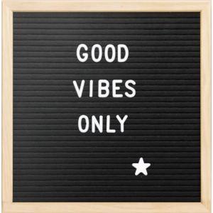 Securit Tableau avec lettres - Pour bars, restaurants, pubs, boutiques - Cadre en bois - Lettres, chiffres et symboles en acrylique inclus - 30 x 30 cm - Couleur teck