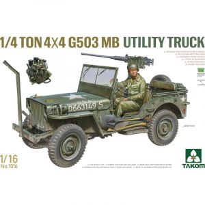 Takom Maquette &frac14;-ton 4&times;4 G503 Willys MB utility truck (1:16) 1/16 - ette militaire - TAK1016