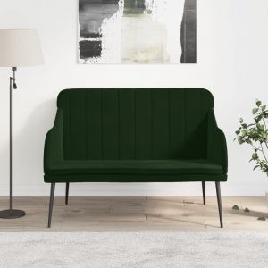 VidaXL Banc Vert foncé 110x76x80 cm Velours Vert foncé