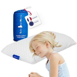 Lazy Bear Home | Oreiller Enfant Memoire de Forme Ergonomique Orthopédique 2 Ans + | Marque FR, Fabriqué UE | 49x27x7cm (Enfant)