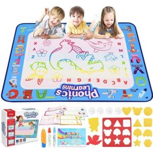 Tapis Dessin Enfant, Tapis Doodle Matte100*70cm Coloriage Géant, Tapis De Dessin À Eau Peinture Cadeaux Jouets Educatifs