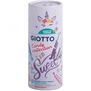 Giotto Candy Collection - Tube 12 feutres TURBO Soft Brush + 1 pinceau