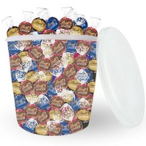 LINDT Assortiment de 100 bouchées LINDOR au Chocolat Noir 70% Noir 45% et Double Chocolat 1.25 kg de Chocolat à Offrir
