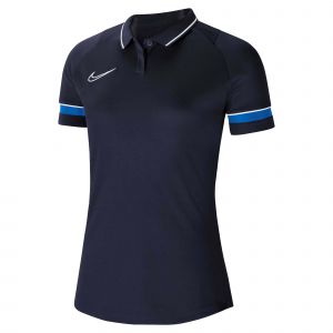 Nike Polo Dri-FIT Academy 21 - Bleu Fonc&eacute;/Blanc/Bleu Femme, pointure Large - Bleu - Taille Large