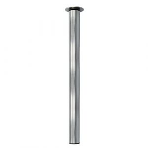 Amig - Mod&egrave;le 16 Pied r&eacute;glable en acier finition chrom&eacute; mat pour tables de bureau, cuisine ou salle &agrave; manger, r&eacute;glage de hauteur de 300 mm, dimensions &Oslash;60 x 700/1000 mm, r&eacute;sistance 15 kg par pied