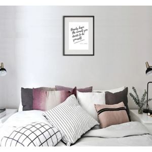 Shot Cadre Photo Beauty Begin 30x40cm avec P e Partout Tableau Bois Verre (NOIR)