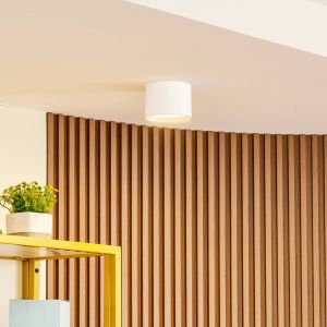Lindby - led Plafonnier 'Nivoria' en aluminium pour salon & salle à manger - blanc