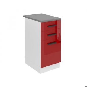 Meuble Cuisine Bas avec Plan de Travail sdsz i Meubles de Cuisine - Taille: 51,6 x 40 x 85 cm i Petit Meuble Cuisine - 2 Tiroirs, 1 Porte i Couleur :