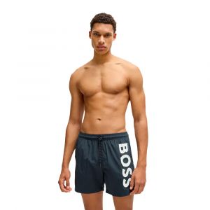 Boss Effect Pour homme. Maillot de bain noir pieuvre