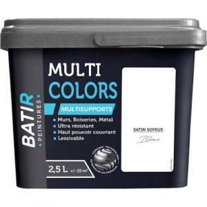 Batir Peintures - Peinture Batir Multi-Supports Satin Soyeux 2,5 l blanc