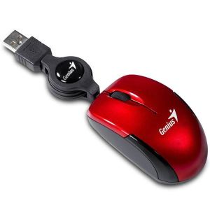 Genius Micro Traveler - Mini souris optique avec câble rétractable USB