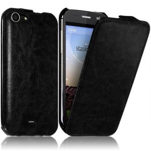 Karylax Housse Etui Rigide à Clapet pour Wiko Stairway Couleur Noir + Film de Protection