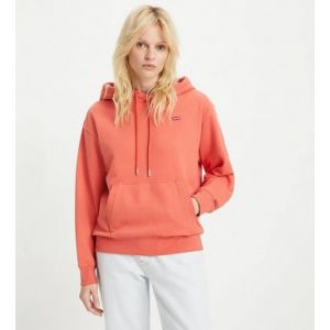 Image de Levi's Pull FEMME avec manches longues et col à capuche coton rouille