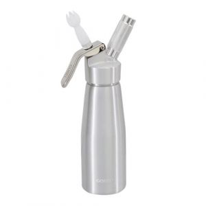 YOOCOOK - Siphon chantilly Aluminium 0,5 L pour Crème Chantilly et Desserts - Siphon Cuisine 500ml pour Verrines, Sauces, Espumas et Huiles Infusées - À utiliser avec cartouche Siphon 8g N2O