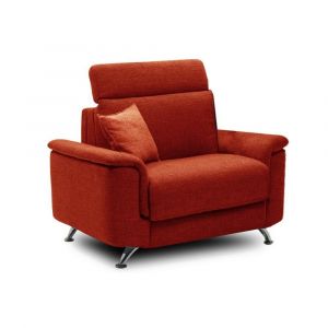 Inside75 Fauteuil EMPIRE tweed orange convertible ouverture RAPIDO 70*195*12cm