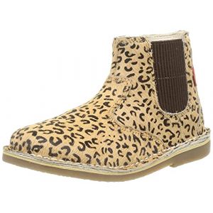 Image de Kickers MAELIO, Chaussure Baby Bébé Fille, Beige Leopard, 25 EU