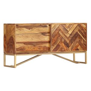 VidaXL Buffet 118 x 30 x 60 cm Bois massif de Sesham