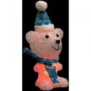 Déco de Noël lumineuse Animal LED à variation de couleurs H 16 cm