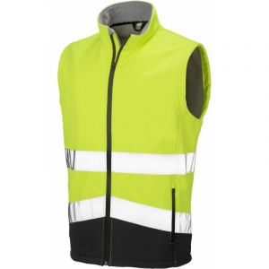 Result Gilet sans manches haute visibilité Softshell HIGH VIZ Jaune / Noir L