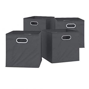 Vicco Boîtes pliantes boîte de rangement ensemble de 4 30x30 cm anthracite