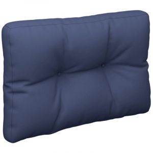 VidaXL Coussin de palette bleu marine 50x40x12 cm tissu Bleu
