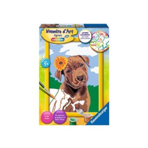 Ravensburger Numéro d'art - petit - chiot avec fleur