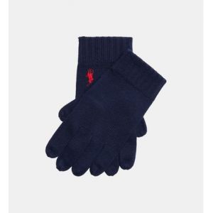 Ralph Lauren Gants côtelés unis PP Bleu Polo