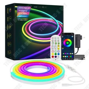 Image de TD Bande lumineuse en silicone 2m 168 lumières Bouton de télécommande Multi-mode Prise en charge de la télécommande APP