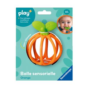 Ravensburger Play + - Balle sensorielle : Orange - Jouet bébé dès 6 Mois - Version française - 34044