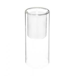 Lot de 3 Bougies Led "Double Verre" 25cm Transparent Prix