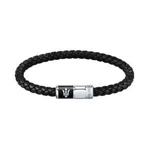 Image de Maserati Bracelet Homme - JM222AVE07 Cuir Noir