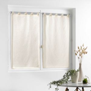 Homemaison Paire de Voilages "Norine" 60x120cm Naturel