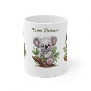 Mug personnalisé Koala avec prénom - Idée cadeau - Mug tasse pour Enfant et Adulte